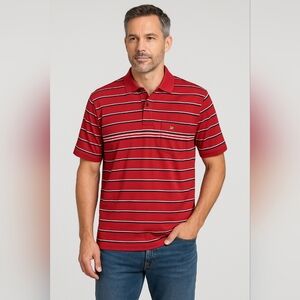 Arnold Palmer Red Striped Men's Polo Shirt Size M